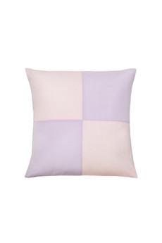 Patchwork Harlequin Cushion, Zero Waste Lilac Pink via Saywood.