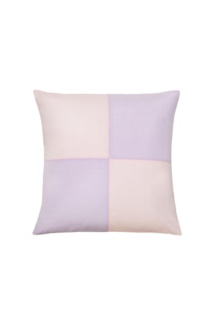 Patchwork Harlequin Cushion, Zero Waste Lilac Pink from Saywood.