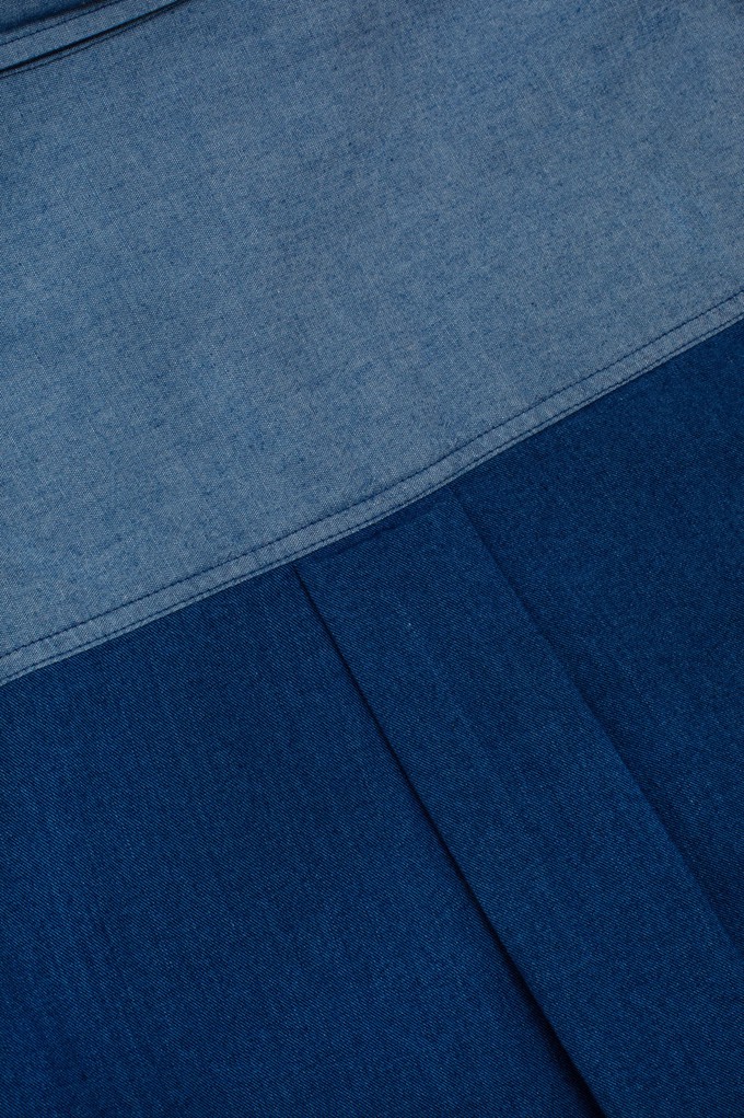 Lela Patch Pocket Shirt, Japanese Denim from Saywood. Lela Patch Pocket Shirt, Japanese Denim from Saywood.