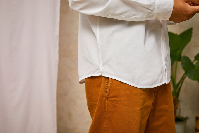 Mens Eddy Classic White Shirt, Cotton Bamboo from Saywood.