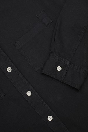 Lela Boxy Shirt, Black Japanese Denim from Saywood.