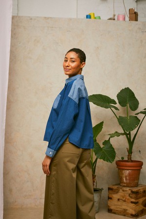 Lela Patch Pocket Shirt, Japanese Denim from Saywood.