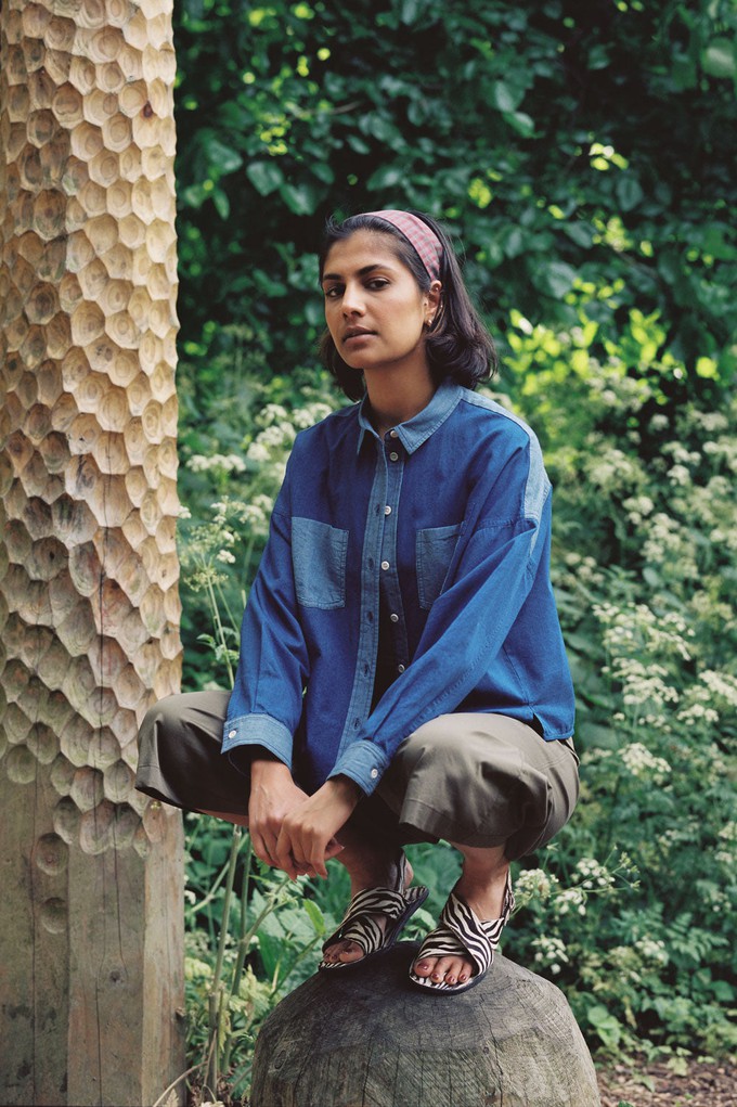 Lela Patch Pocket Shirt, Japanese Denim from Saywood. Lela Patch Pocket Shirt, Japanese Denim from Saywood.