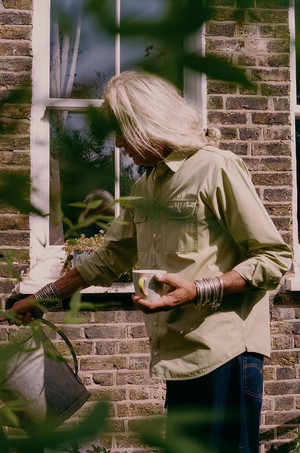 Limited Edition Mens Eddy Utility Shirt, Khaki Cotton from Saywood.