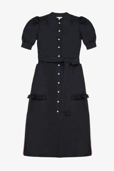 Rosa Puff Sleeve Shirtdress, Black Japanese Denim via Saywood.