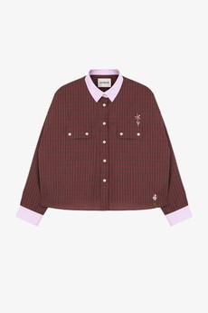 Jules Utility Shirt, Red Check Cotton via Saywood.