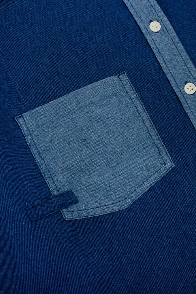 Lela Patch Pocket Shirt, Japanese Denim from Saywood.