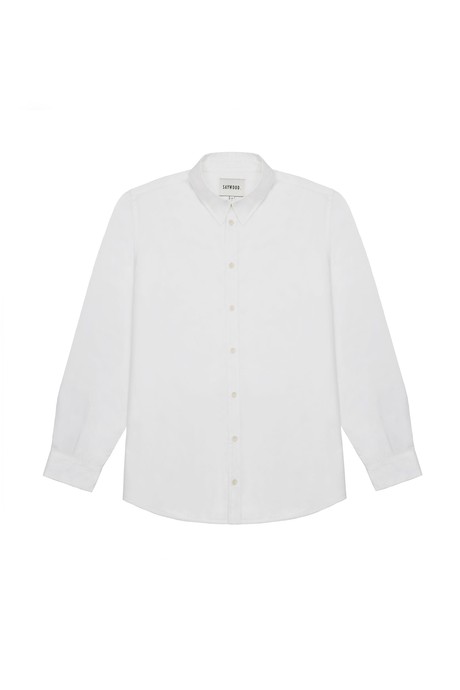 Mens Eddy Classic White Shirt, Cotton Bamboo from Saywood.