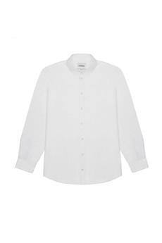 Mens Eddy Classic White Shirt, Cotton Bamboo via Saywood.