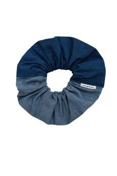 Patchwork Scrunchie, Zero Waste, Japanese Denim via Saywood.