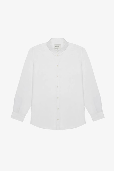 Mens Eddy Classic White Shirt, Cotton Bamboo from Saywood.
