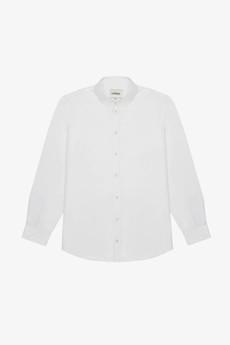 Mens Eddy Classic White Shirt, Cotton Bamboo via Saywood.