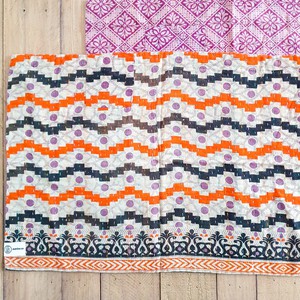 Sari placemats, handmade, set of 2, table mats, reversible from Shakti.ism