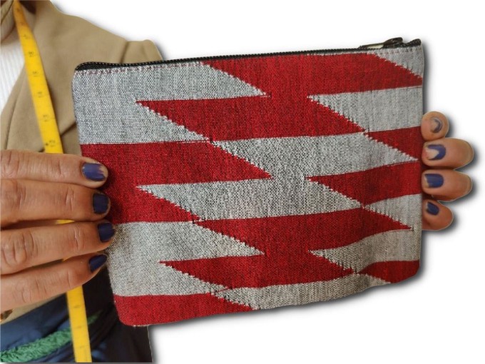 Dhaka pouch, ethically handwoven in Nepal from Shakti.ism