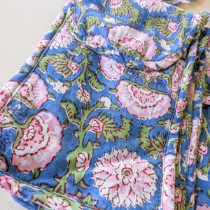 Blue Block-Printed Crossbody Mobile Phone Cell Phone Bag With Slim Pocket from Shakti.ism