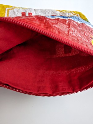 Recycled rice bag pouch, fair trade from Shakti.ism