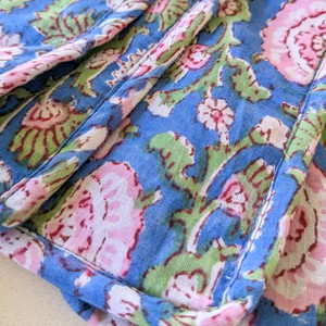 Blue Block-Printed Crossbody Mobile Phone Cell Phone Bag With Slim Pocket from Shakti.ism
