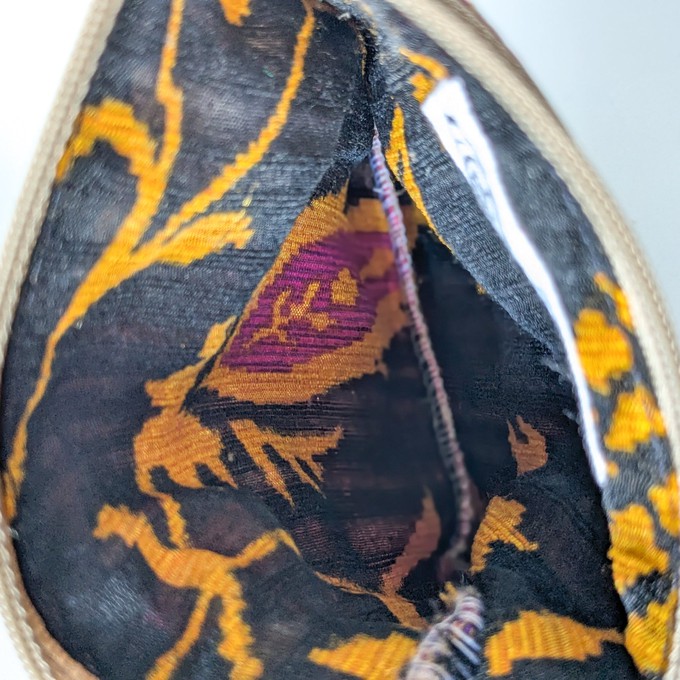 Indian Kalamkari Cotton Coin Purses with Upcycled Sari Lining from Shakti.ism