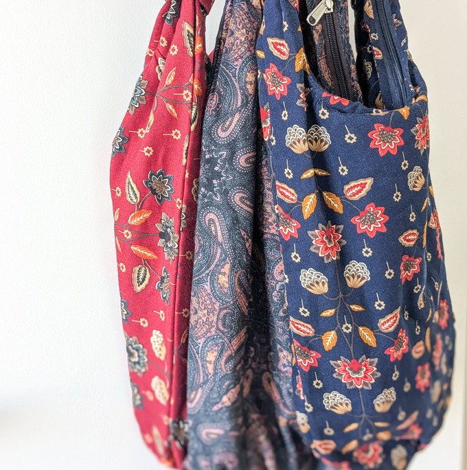 Vibrant crossbody sling handbag with knotted strap from Shakti.ism