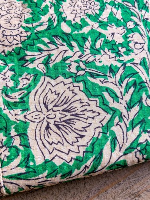 Handmade book/ e-reader / tablet sleeve with pocket, Nepali cotton from Shakti.ism
