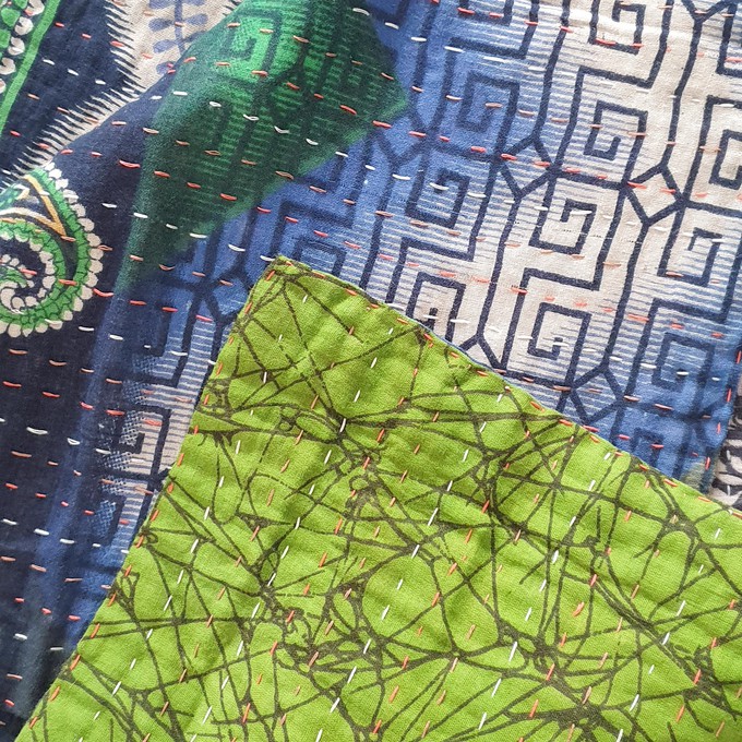 Sari placemats, handmade, set of 2, table mats, reversible from Shakti.ism