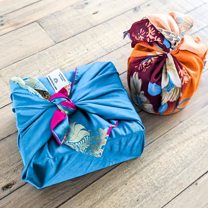 Reusable sari gift wrap (furoshiki) bundles (S, M, L, or XL) from Shakti.ism