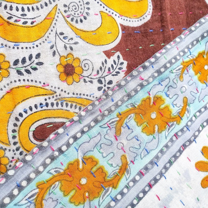 Sari placemats, handmade, set of 2, table mats, reversible from Shakti.ism