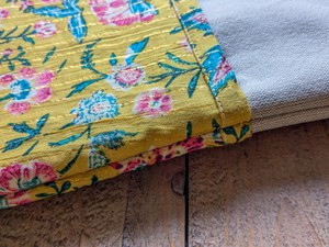 Handmade book/ e-reader / tablet sleeve with pocket, Nepali cotton from Shakti.ism
