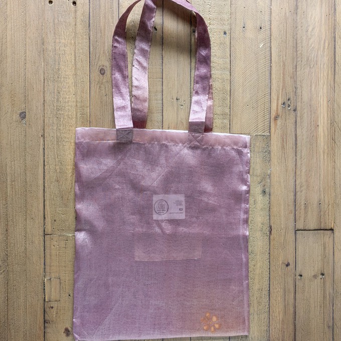 Slim Sari Tote Bag with Pocket: Ethically Handmade in India from Shakti.ism