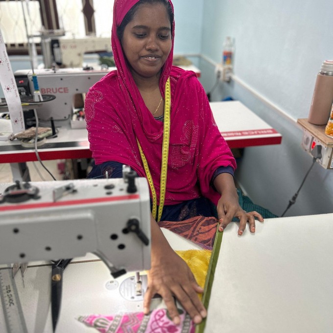 Upcycled sari flags, reusable sari bunting from Shakti.ism
