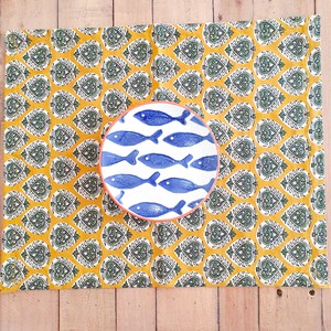 Bagru block-printed placemats set of 2, handmade table mats from Shakti.ism