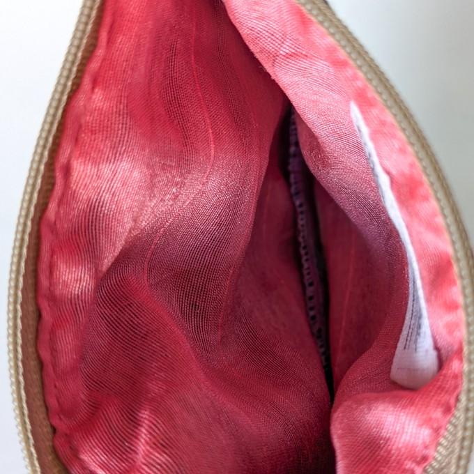 Indian Kalamkari Cotton Coin Purses with Upcycled Sari Lining from Shakti.ism