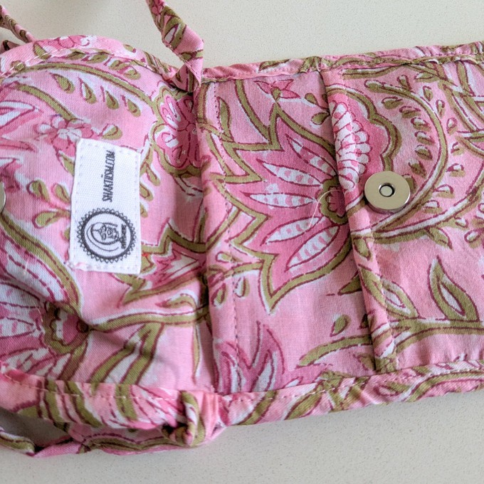 Block-Printed Crossbody Mobile Phone Cell Phone Bag With Slim Pocket from Shakti.ism