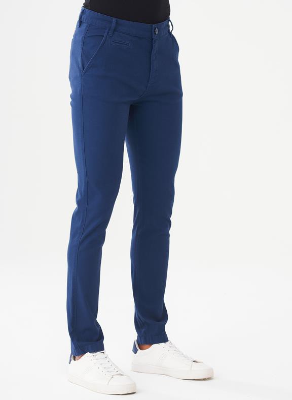 Skinny Chino Pants Navy Blue from Shop Like You Give a Damn