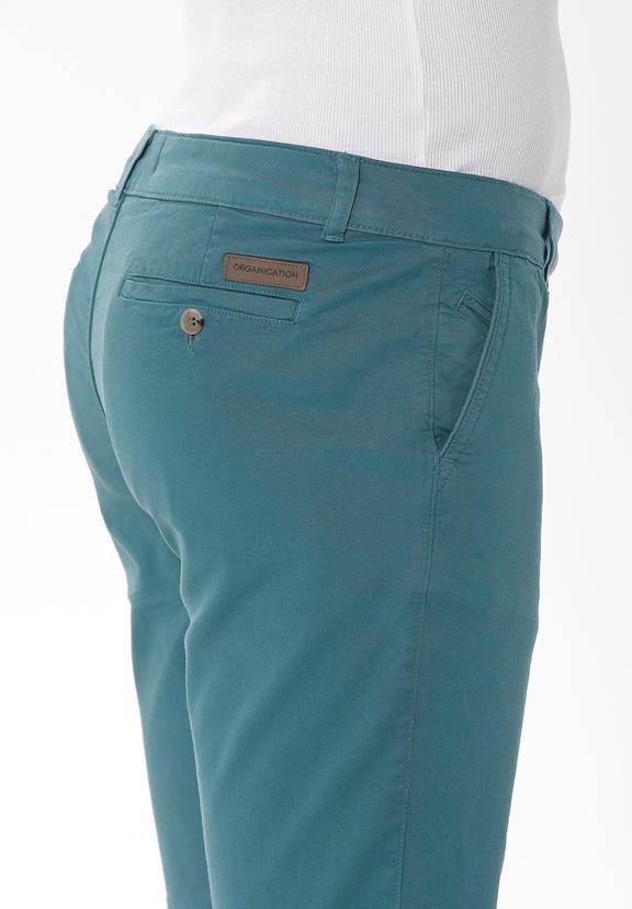 Chino Shorts Slim Petrol Green from Shop Like You Give a Damn
