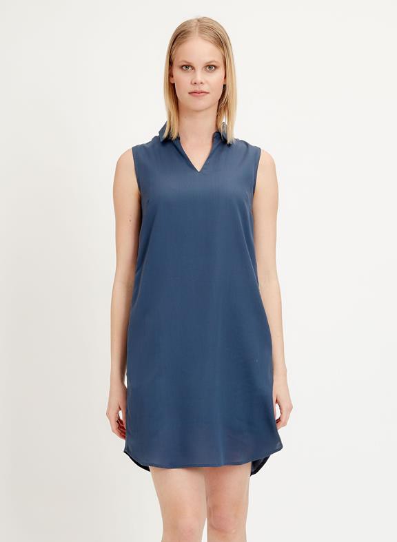 Tencel Shirt Dress Blue from Shop Like You Give a Damn