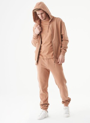 Unisex Zip-Up Hoodie Junda Light Brown from Shop Like You Give a Damn