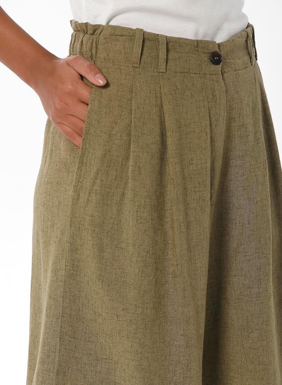 Shorts Wide Hem Olive Green from Shop Like You Give a Damn