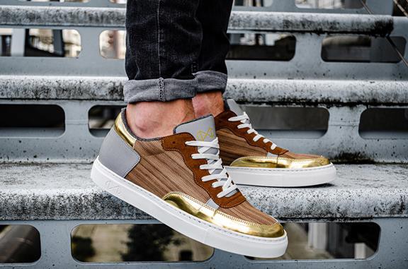 Sneakers Wood Brown Gold from Shop Like You Give a Damn