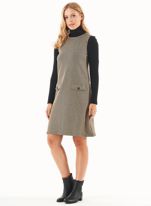 Dress Organic Cotton Blend Black Camel from Shop Like You Give a Damn