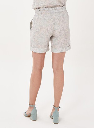Paperbag Shorts Print Light Grey from Shop Like You Give a Damn