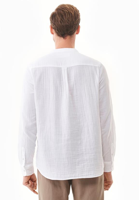 Shirt With Stand Up Collar White from Shop Like You Give a Damn