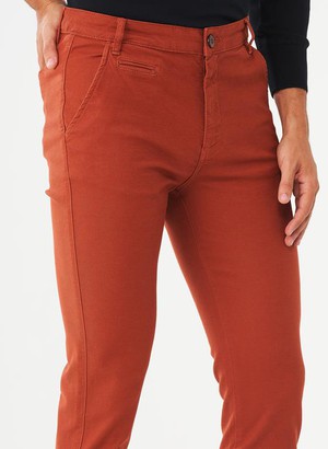 Skinny Chino Pants Ginger Brown from Shop Like You Give a Damn