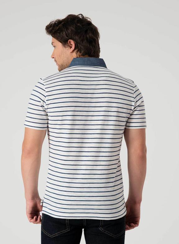Polo Shirt Blue White Striped from Shop Like You Give a Damn
