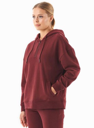 Sweat Hoodie Organic Cotton Bordeaux from Shop Like You Give a Damn