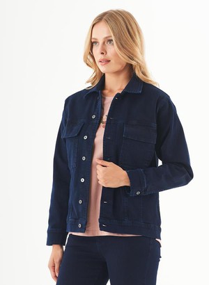 Denim Jacket Organic Cotton Dark Navy from Shop Like You Give a Damn