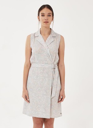 Midi Dress Print Light Grey from Shop Like You Give a Damn
