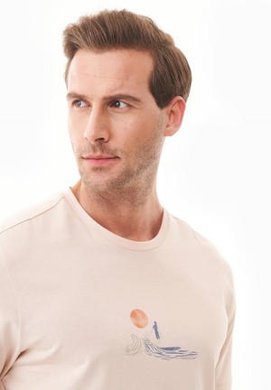 T-Shirt With Print Birch Brown from Shop Like You Give a Damn