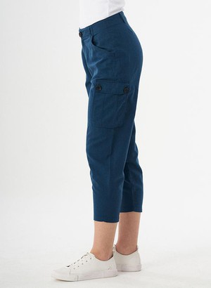 Cargo Pants Linen Blend Dark Blue from Shop Like You Give a Damn