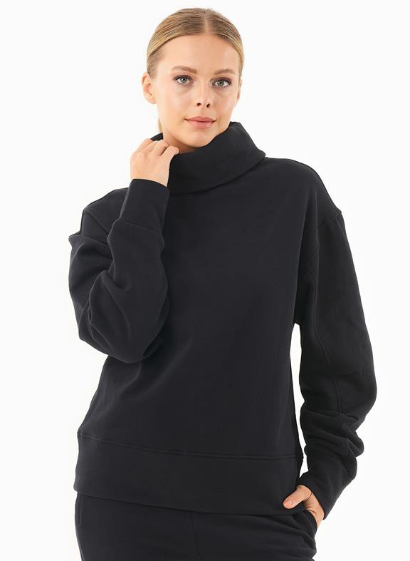 Sweater Turtleneck Organic Cotton Black from Shop Like You Give a Damn